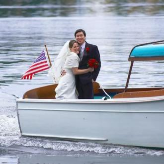 Maine Lakes and Mountains Wedding Photo
