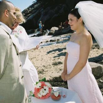 Wedding in Acadia National Park on Sand Beach
