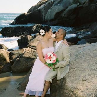 Wedding in Acadia National Park on Sand Beach
