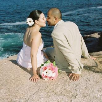 Wedding in Acadia National Park on Sand Beach