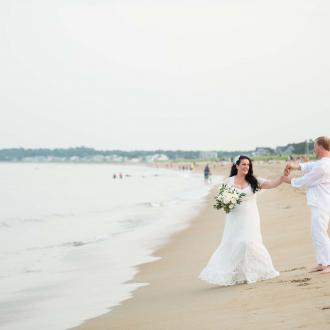wedding on a beach in Maine