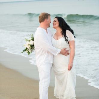 wedding on a beach in Maine