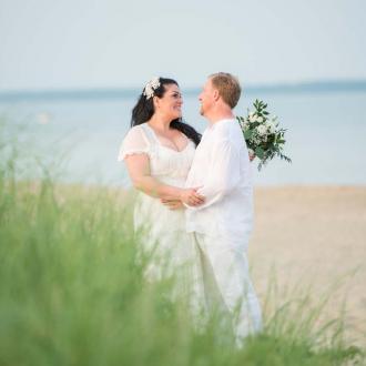 wedding on a beach in Maine