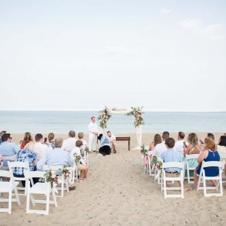 wedding on a beach in Maine